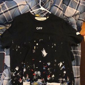 Off White Paint Splatter Tee